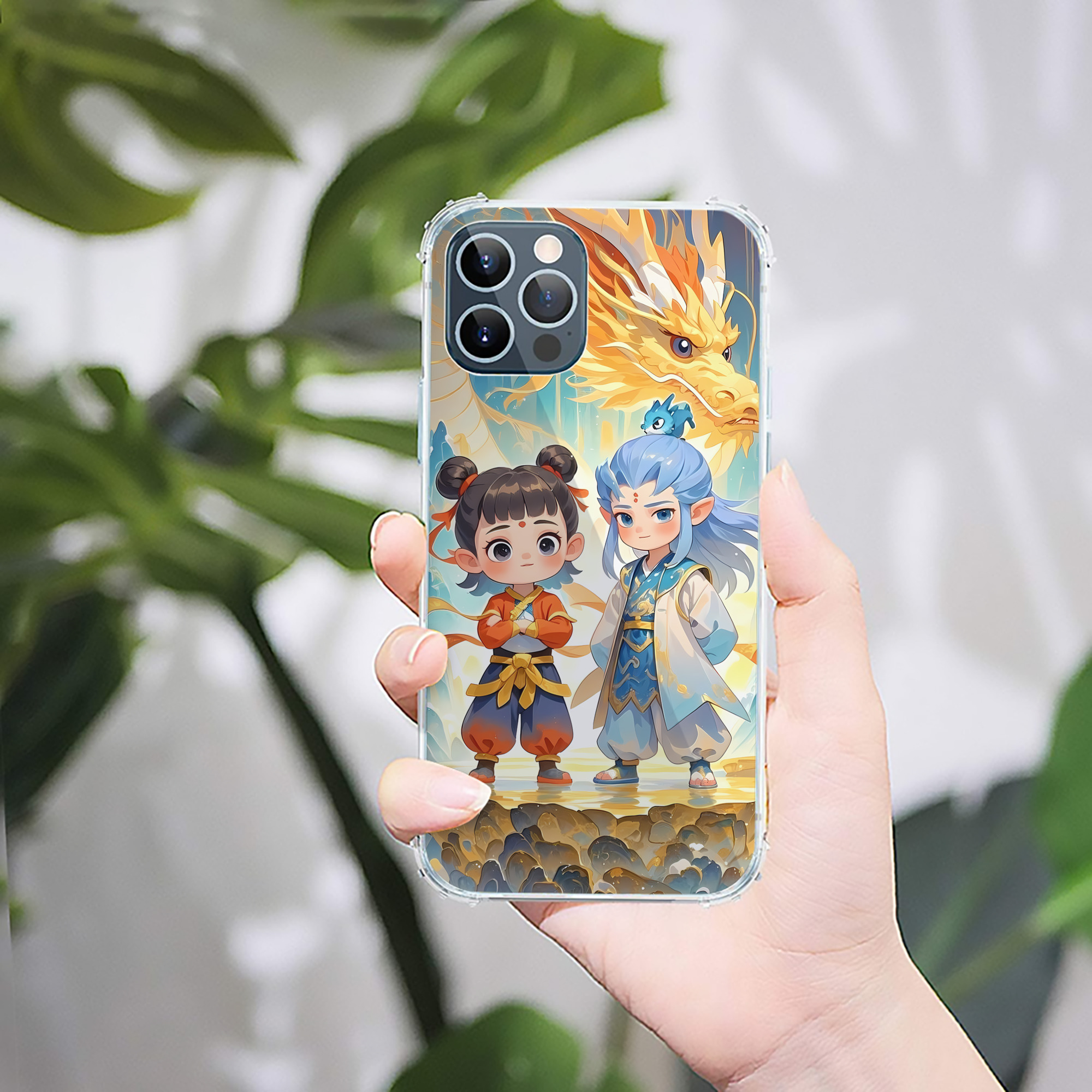 （画像用） Ne Zha 2 ナタ 魔童の大暴れ 【iPhone 12シリーズ対応】透明スマホケース（クリアソフトケース）